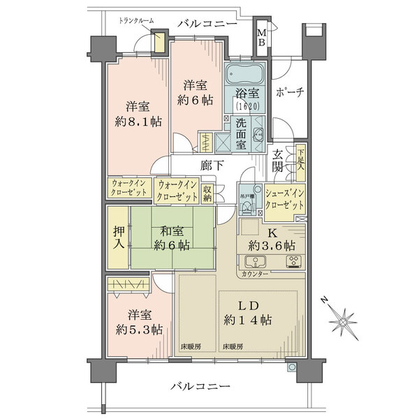 グランヴィータ光が丘公園の間取図