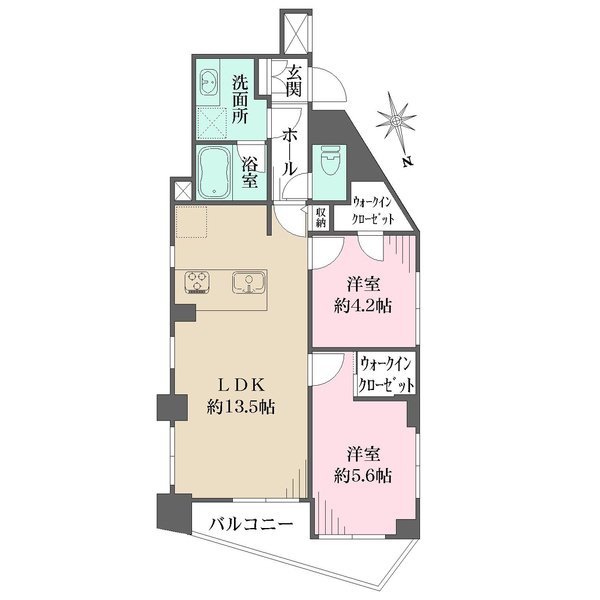 中野坂上アムフラットの間取図