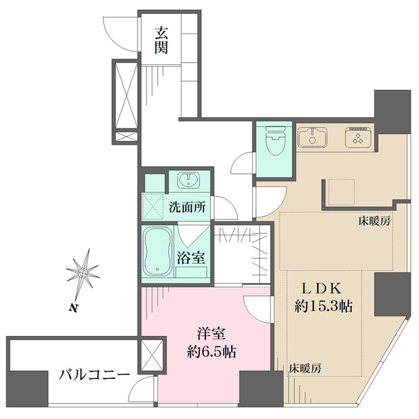 シティタワー新宿新都心の間取図