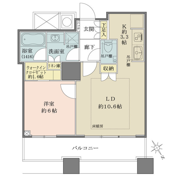 ザ・パークハウス西新宿タワー60の間取図