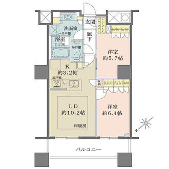ザ・パークハウス西新宿タワー60の間取図