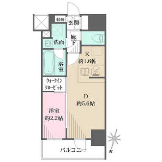 メイクス新中野アジールコートの間取図