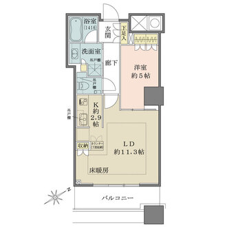 ザ・パークハウス西新宿タワー60の間取図