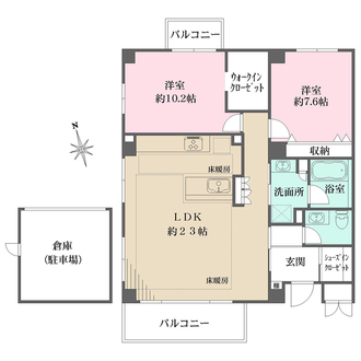 オープレ東中野の間取図