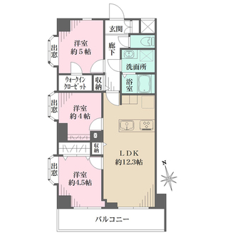 ライオンズマンション中野南台の間取図