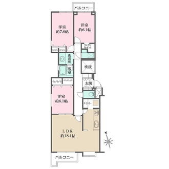 グランドメゾン北新宿の間取図