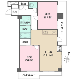 新宿セントビラ永谷の間取図