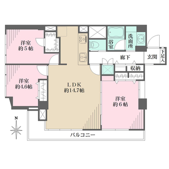陽輪台高円寺の間取図