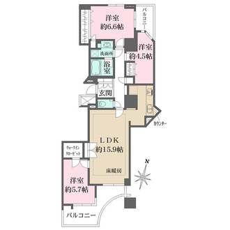 幡ヶ谷ハイムグランシスの間取図