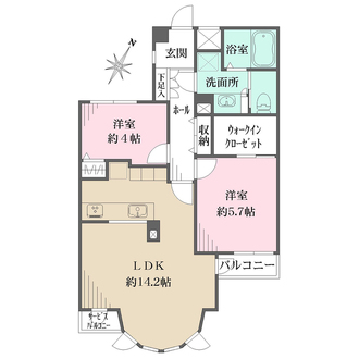 サンウッド杉並和田フラッツの間取図
