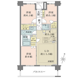 ザ・パークハウス杉並和田の間取図