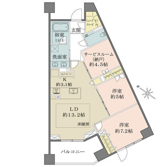パークハウス東中野リヴゴーシュの間取図