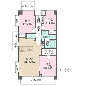 中野方南町グランドハイツの間取図