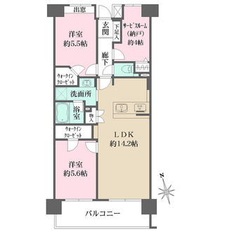 中野方南町グランドハイツの間取図