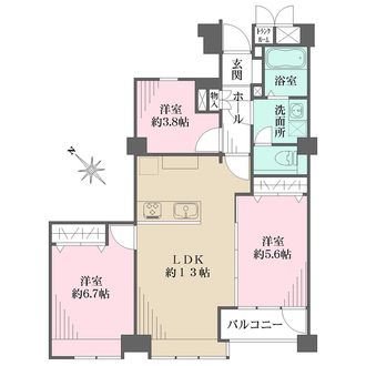 グランドメゾン幡ヶ谷の間取図