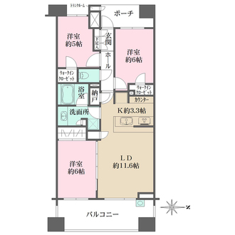 Brillia品川中延の間取図