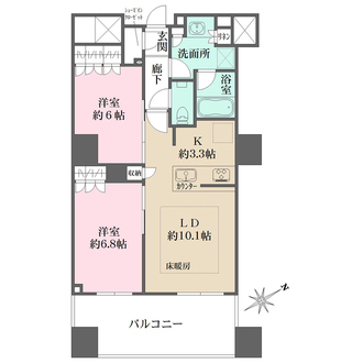 ザ・パークハウス西新宿タワー60の間取図