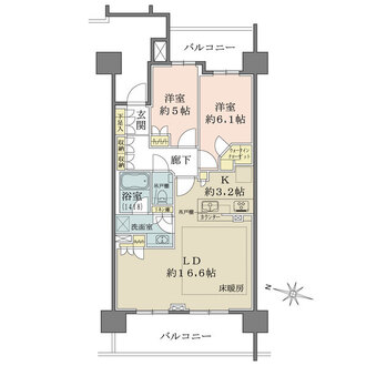 ザ・パークハウス中野弥生町テラスの間取図