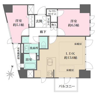 ラコント新宿セントラルパークアパートメントの間取図
