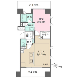 ラコント新宿セントラルパークアパートメントの間取図