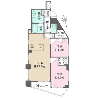 中野坂上アムフラットの間取図