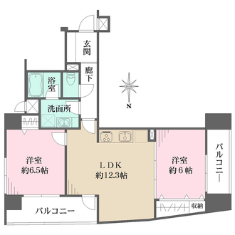 東中野テラスの間取図