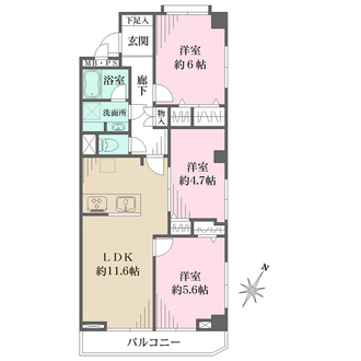 日興初台スカイマンションの間取図