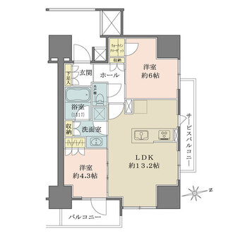 サンウッド東中野の間取図