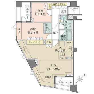 パークハウス東中野リヴゴーシュの間取図