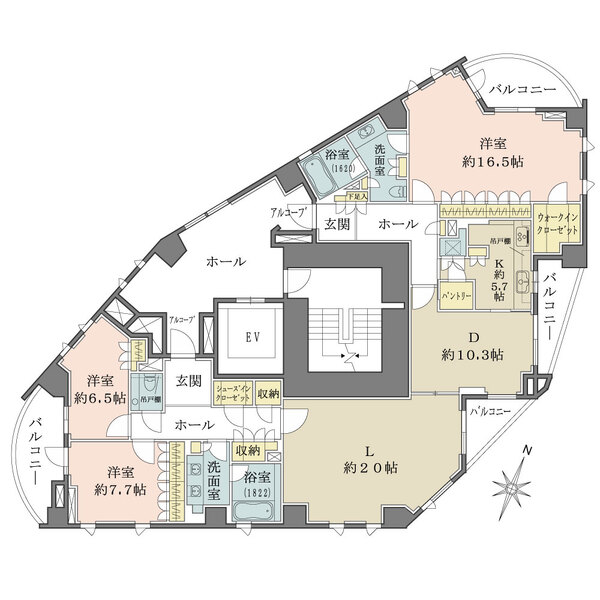 乃木坂パークハウスの間取図
