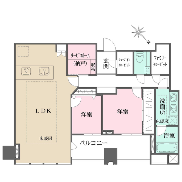 シティタワー麻布十番の間取図