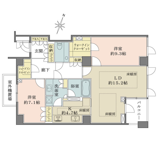 パークハウス赤坂新坂の間取図