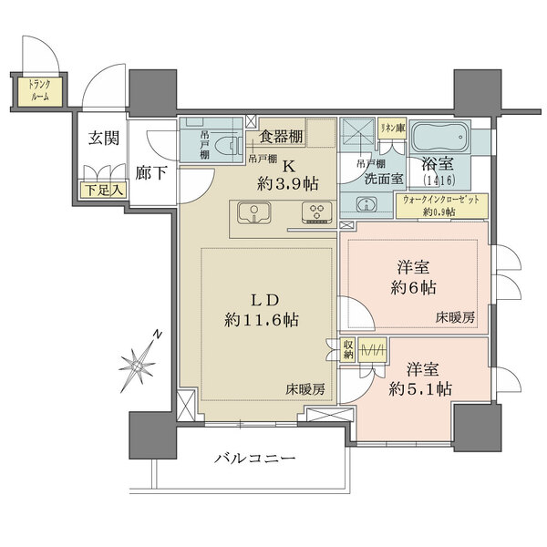ザ・パークハウス高輪タワーの間取図