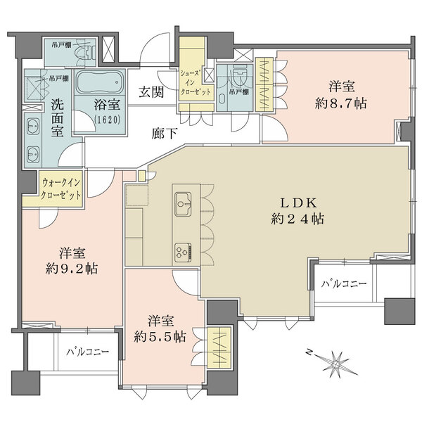 グランスイート六番町の間取図