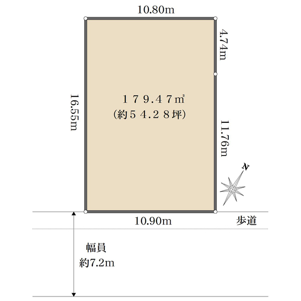 葛飾区金町三丁目土地の間取図