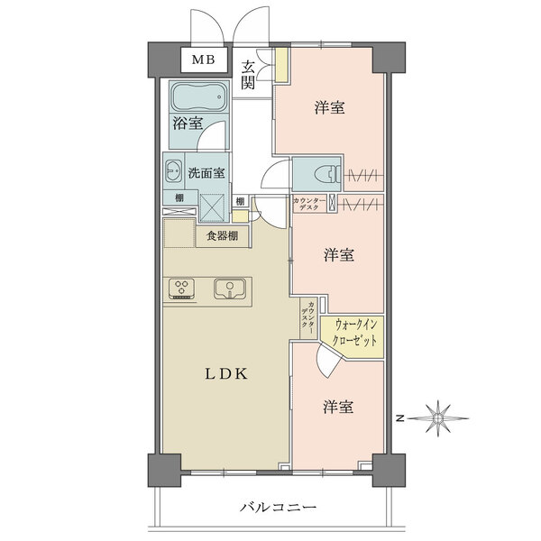 藤和シティスクエア三田サウスウイングの間取図