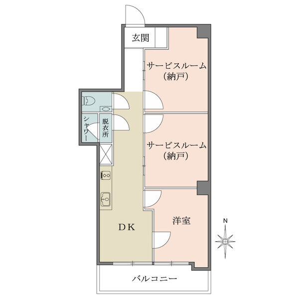麻布霞町マンションの間取図