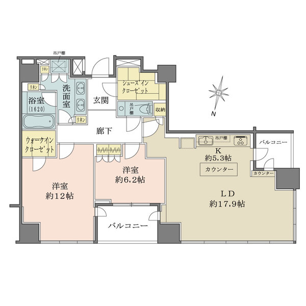 ザ・パークハウス白金二丁目タワーの間取図