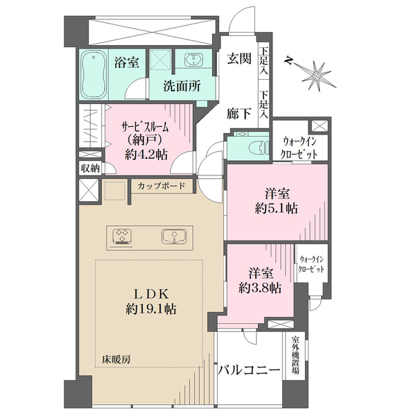 プレミスト赤坂檜町公園の間取図