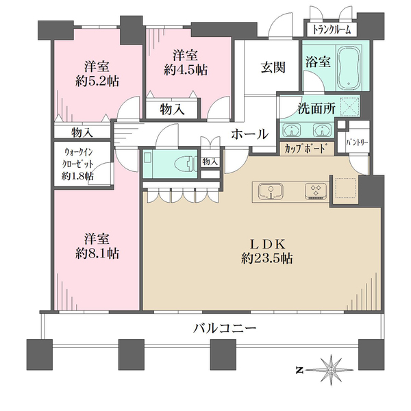 石神井公園ピアレス A棟の間取図