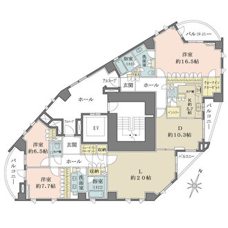 乃木坂パークハウスの間取図