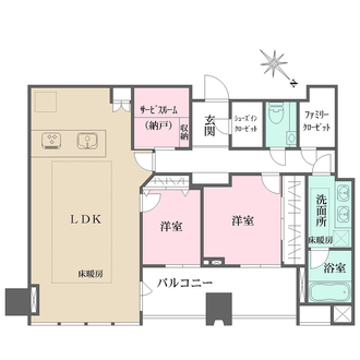 シティタワー麻布十番の間取図