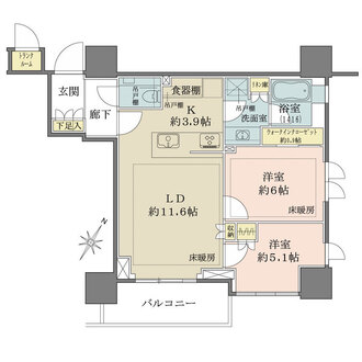 ザ・パークハウス高輪タワーの間取図