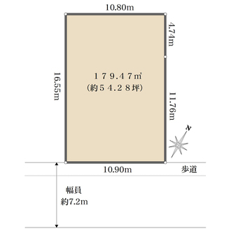 葛飾区金町三丁目土地の間取図