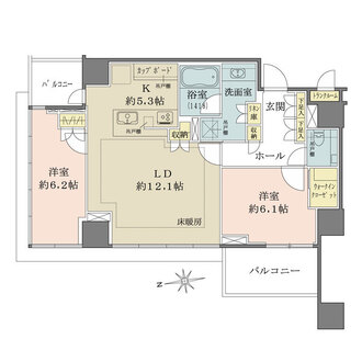 クラッシィタワー新宿御苑の間取図