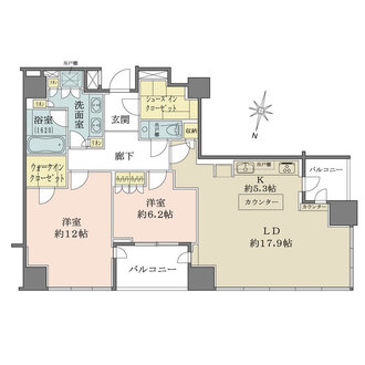 ザ・パークハウス白金二丁目タワーの間取図
