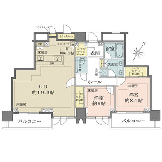ザ・パークハウス高輪タワーの間取図