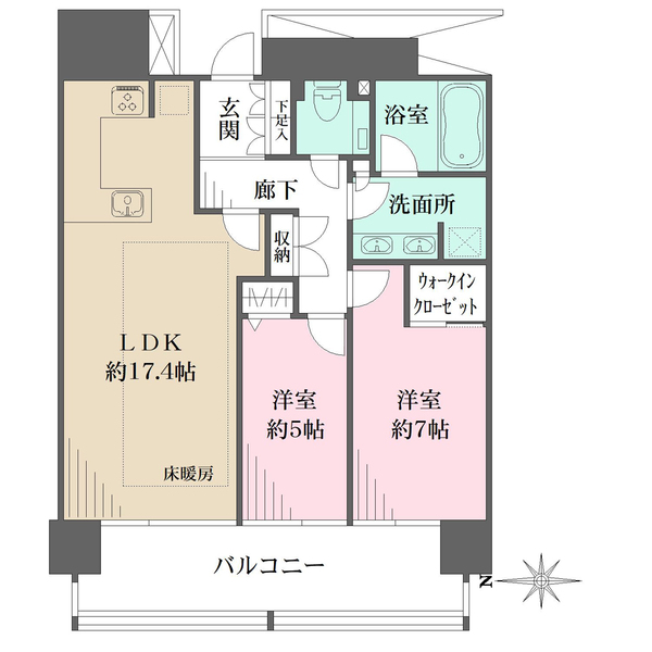M.M.TOWERS　the　Eastの間取図