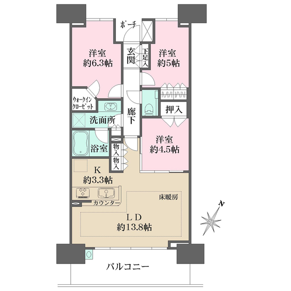 パークスクエア相模大野タワーアンドレジデンスの間取図