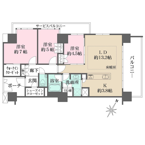 クリオレジダンス横濱ベイサイドの間取図